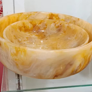 Modernos Tazones Festivos de Resina Epoxi Pulida para Decoración de Mesa en Fiestas y Celebraciones - Product Image 1