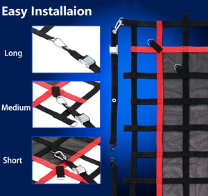 Römork kamyonlar için özel ağır plastik kargo ağı kamyonet yatak ayarlanabilir <span class=keywords><strong>Cam</strong></span> tokaları s-hooks özel kesme - Product Image 5