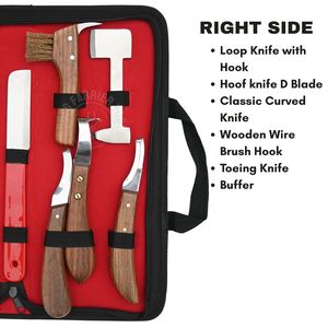 Outils de maréchal pour le taillage, le façonnage et le nettoyage des sabots : Pince à sabots, Couteau à sabots courbé, Couteau à boucle, Brosse métallique pour saleté et polissage - Product Image 3