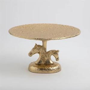 Base para Pastel de Cabeza de Caballo de Aluminio Dorado de Lujo, Pedestal Decorativo, Bandeja para Frutas, Decoración de Bodas, Centro de Mesa para el Hogar, Regalo Festivo - Product Image 2