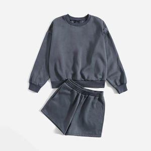 Traje de pantalones cortos deportivos de nueva moda, suéter bordado a la moda para mujer, traje informal holgado de dos piezas para mujer - Product Image 4