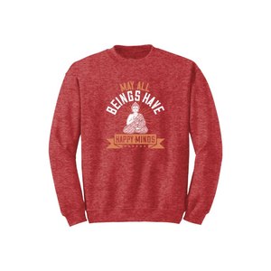 Sweat-shirt en mélange de coton avec des thèmes de bouddha imprimés Style décontracté 12 options de couleur 260-280 Placement de conception personnalisable GSM lourd - Product Image 5