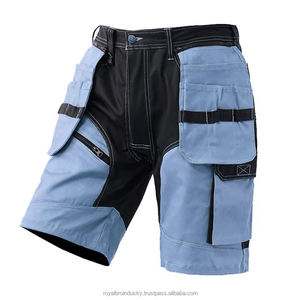 Pantalones cortos de trabajo de construcción para hombre, impermeables, fluorescentes, de alta visibilidad, pantalones cortos Cargo, bolsillos multifuncionales, ropa de trabajo resistente - Product Image 5