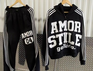 Ensemble de survêtement vintage en coton 100% délavé au soleil, patchwork, fermeture éclair, lavage à l'acide, coupe évasée, surdimensionné, sweat-shirt d'hiver avec fermeture éclair - Product Image 3