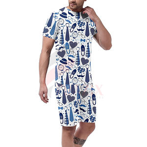 Meilleur Vente T Chemises Courtes Ensemble Sueur 2 Pièces Ensemble Mens T Shirt Et Shorts Ensembles Lavé Oversize 100% Coton Hommes T-shirts - Product Image 5