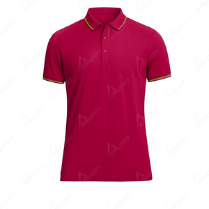 100% hombres de algodón peinado ropa cómoda para Polos manga corta Golf personalizado para camisetas de polo Color sólido diseño liso - Product Image 5