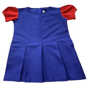 Customized Logo Wholesale Good Quality Beautiful Girl School Uniform Fanny Pinafore Dress