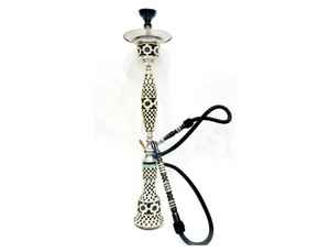 Cachimba de Lujo de Tamaño Mediano, Hecha a Mano, de Acero Inoxidable con Lacado de Nácar, Diseño Árabe Colorido, Estilo Egipcio, para Fumar Shisha - Product Image 5