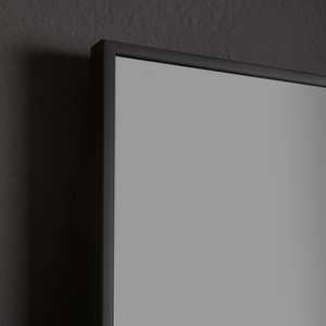 60x80 Framed <b>Mirror</b> with PVC Frame and Matt Black Edge - Product Image 3