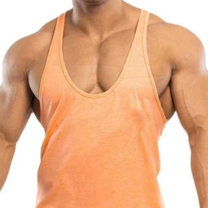 Camiseta sin mangas para culturismo OEM para hombre, transpirable, de punto, 100% algodón, de secado rápido, ropa deportiva para correr, entrenamiento y actividades físicas. - Product Image 3