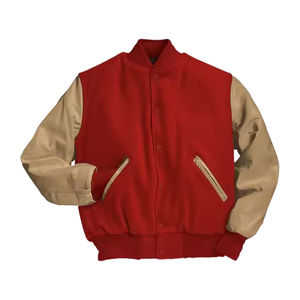 Veste Letterman à manches en cuir de corps en laine personnalisée de la meilleure qualité avec vestes d'université brodées en chenille vente en gros de vestes respirantes - Product Image 1