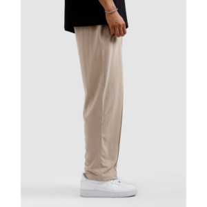 Pantalon plissé taupe unisexe coupe décontractée 240 GSM respirant 100% coton - Product Image 2