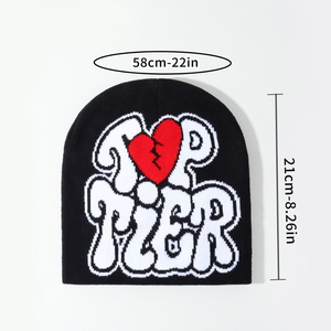 Gorro de Punto Personalizado con Logotipo, Estilo Graffiti, Patrón de Letras, Acrílico Jacquard, Estilo Y2K, para Hombre y Mujer, Gorros de Invierno. - Product Image 2