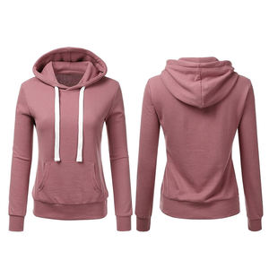 Wholesale Womens <b>Zip</b> up Hoodies Long Sleeve Fall Oversized <b>Sweatshirts</b> Fleece 100% Cotton <b>Full</b> Zipper Street Wear Hoodie - Product Image 5