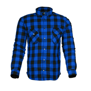 Chemise en flanelle à carreaux bleu et noir pour la saison d'hiver avec armure approuvée CE et chemises de protection de sécurité - Product Image 4