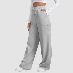 OEM Customized Female Organic Cotton Oversized <b>Jogger</b> Sweatpants High Waisted Cuffed Ankle Trousers Bulk Sell - Product Image 6