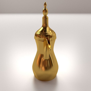 หม้อกาแฟอาหรับแบบดั้งเดิมชุบทองหม้อกาแฟโลหะอาหรับสำหรับร้านอาหารโรงแรมที่ให้บริการใช้กาแฟ - Product Image 5