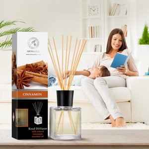 Aromatika Cinnamon <b>Reed</b> <b>Diffuser</b> 200ml with Natural Essential <b>Oil</b> Long Lasting Aroma - Product Image 6