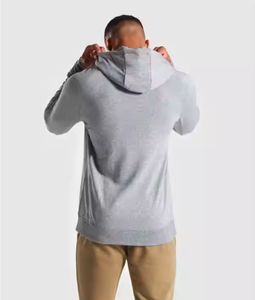 Sudadera con capucha y cremallera para hombre, de forro polar grueso 100% algodón/poliéster, transpirable, ecológica, teñida lisa, ideal para invierno - Product Image 2