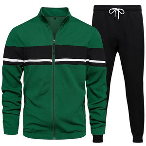 Vente en gros de survêtements personnalisés nouveau style de haute qualité pour hommes, ensemble de survêtements à manches longues zippés pour la course et le sport - Product Image 4