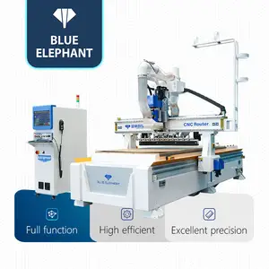 Blue Elephant Cnc 1325 1328 Atc Cnc Routeur Intelligent Cnc Router Machine de nidification pour la fabrication d'armoires de ligne de Production de meubles