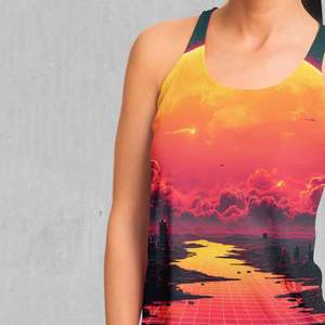 Vêtements de sport de gym, impression par sublimation, style décontracté au Pakistan, débardeur en coton personnalisé avec logo pour femmes, été - Product Image 3