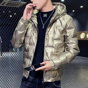 Chaqueta acolchada de nailon de alta calidad informal para hombre 2025, abrigo de invierno con cuello levantado y capucha con cierre de cremallera, venta directa de fábrica al por mayor - Product Image 6