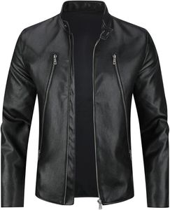 Chaqueta de Motociclista de Cuero Genuino para Hombre, Abrigo de Motociclista de Cuero - Product Image 2