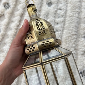 Decorative Metal Gold Hanging <b>Lantern</b> Ambient <b>Light</b> Suitable for <b>Indoor</b> and Outdoor Event Decorations Handcrafted From India - Product Image 4