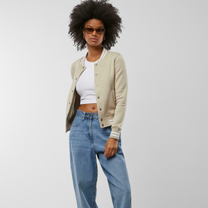 แจ็คเก็ตวาร์ซิตี้แบบยูนิเซ็กซ์ แขนทำจากผ้าขนสัตว์พรีเมียม แต่งขอบหนัง สไตล์คลาสสิกแบบ Letterman สำหรับทีมโรงเรียน/กีฬา  รับปักลายตามสั่ง - Product Image 6