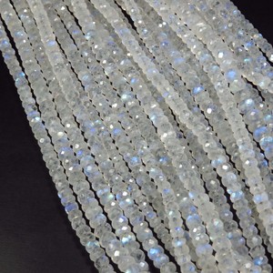ลูกปัดพลอยมูนสโตนธรรมชาติขนาด3-4มม. ตัดเป็นชิ้นเล็กสีรุ้ง14 "เส้น - Product Image 2