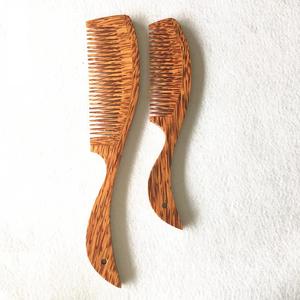 Peigne à tresser en bois, peignes à cheveux en bois de coco avec logo personnalisé, gravure, grande quantité, zéro déchet - Product Image 3