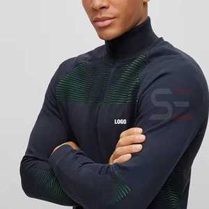 Pull tricoté léger zippé de luxe personnalisé à la mode pour hommes Pull uni vierge de haute qualité Slim Fit en polaire Quarter Zip Pull - Product Image 6