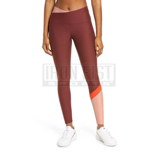 Pantalon de yoga taille haute à motif solide avec fermeture à la taille élastique Tissu lisse extensible confortable pour des performances d'entraînement optimales - Product Image 2