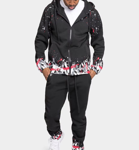 Vente en gros Ensembles deux pièces à manches longues pour hommes personnalisés Survêtement teinture par cravate Survêtement taille plus Costumes de sport teinture par nouage-Survêtement taille XL - Product Image 5