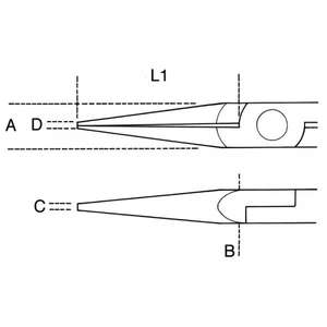 คีมคีบจมูกยาวครึ่งรอบหลายแพ็คเบต้าพร้อมที่จับวัสดุสองอัน - Product Image 2