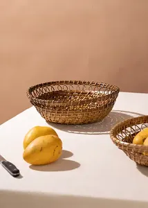 Wooden Rattan Serving Bowl in Natural Finished with Latest Round Design Perfect for Stylish <b>Dinnerware</b> Accessories - Product Image 5