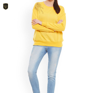 เสื้อสเวตเชิ้ตคอกลมโอเวอร์ไซส์สำหรับผู้หญิง ผ้าฝ้าย 100% ระบายอากาศได้ดี เป็นมิตรกับสิ่งแวดล้อม ทรงหลวม สวมใส่สบายๆ แฟชั่นลำลองสำหรับฤดูหนาว - Product Image 4