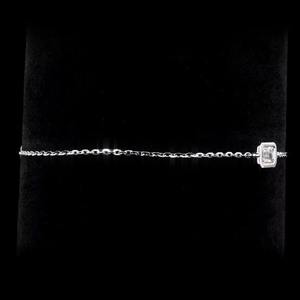 สร้อยข้อมือเพชร0.52 CT Lab ปลูก14K สีขาวทองมรกตตัด VVS ชัดเจน Minimalist 7นิ้วโซ่เครื่องประดับชั้นดี - Product Image 5