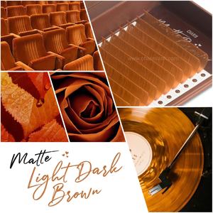 Extensions de cils Charmlash Volume Brown 0.07, plateaux d'extensions de cils brunes, cils individuels en fibre PBT - Product Image 3