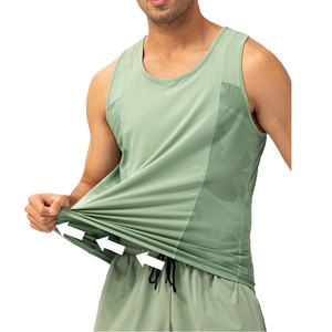 Chemises de sport pour hommes à séchage rapide et respirantes à haute élasticité Entraînement physique Course en plein air Débardeurs pour hommes à bras tombants - Product Image 3