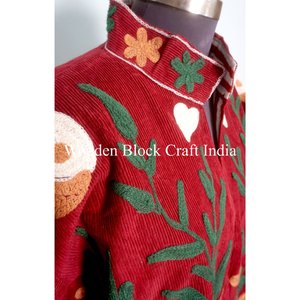 Chaqueta Corta de Invierno con Bordado a Mano, Chaqueta de Invierno para Mujer, Ropa de Mujer, Regalo de Dama de Honor para Vestir de Noche - Product Image 3