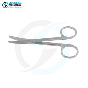 Ciseaux manuels en acier pour pansements infirmiers Lame inférieure à pointe émoussée pour la sécurité des patients lors des changements de pansement d'urgence et de routine - Product Image 1