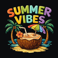 Transferts DTF en fil synthétique pour l'été, thèmes plage, pour t-shirts de mode féminins, vinyle thermocollant tropical, motifs personnalisés, vente en gros