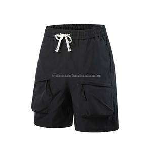 Pantalones cortos Cargo Retro de verano para hombre con decoración de patrón, pantalones cortos informales para correr con múltiples bolsillos, ropa de cintura elástica - Product Image 3