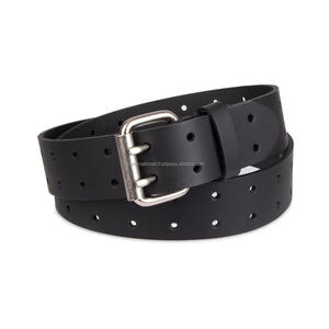 เข็มขัดลำลองแฟชั่นสำหรับผู้ชายหนังแท้หัวเข็มขัดทองเหลืองแบบมีง่ามสองง่ามปรับแต่งได้ทุกขนาดและสี - Product Image 2