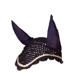 Cagoules de cheval bleu sur mesure avec oreilles Cagoules de cheval en polaire de qualité supérieure Conception personnalisée Nouveau tapis de selle Cagoule de cheval Protection de l'ajustement sécurisé - Product Image 2