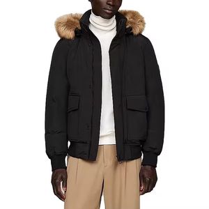 Chaqueta de Invierno Clásica de Alta Calidad, Abrigo Cálido, Cortavientos, Transpirable, con Logotipo Frontal para Hombre - Product Image 4