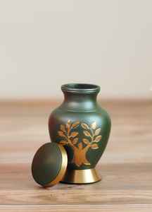 Handcrafted Urn for Human Ashes | Premium <b>Memorial</b> <b>Keepsake</b> | Premium Adult brass Urn <b>Box</b> - Product Image 5