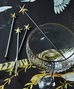 Palo giratorio de mezcla de té y café con mango de estrella dorada de la mejor calidad personalizado con agitador de Metal de diseño personalizado - Product Image 2